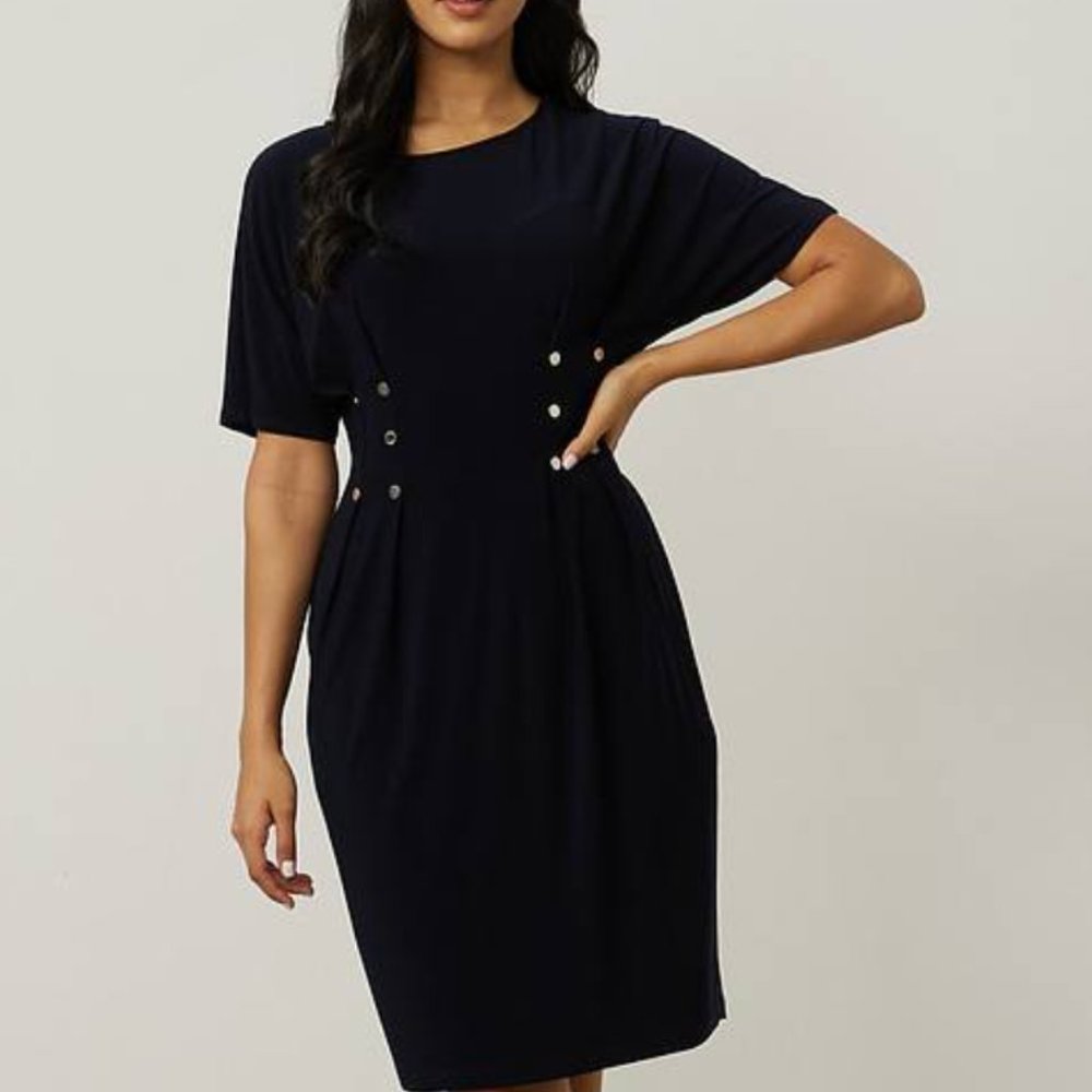 joseph ribkoff Waist Buttoned Dress